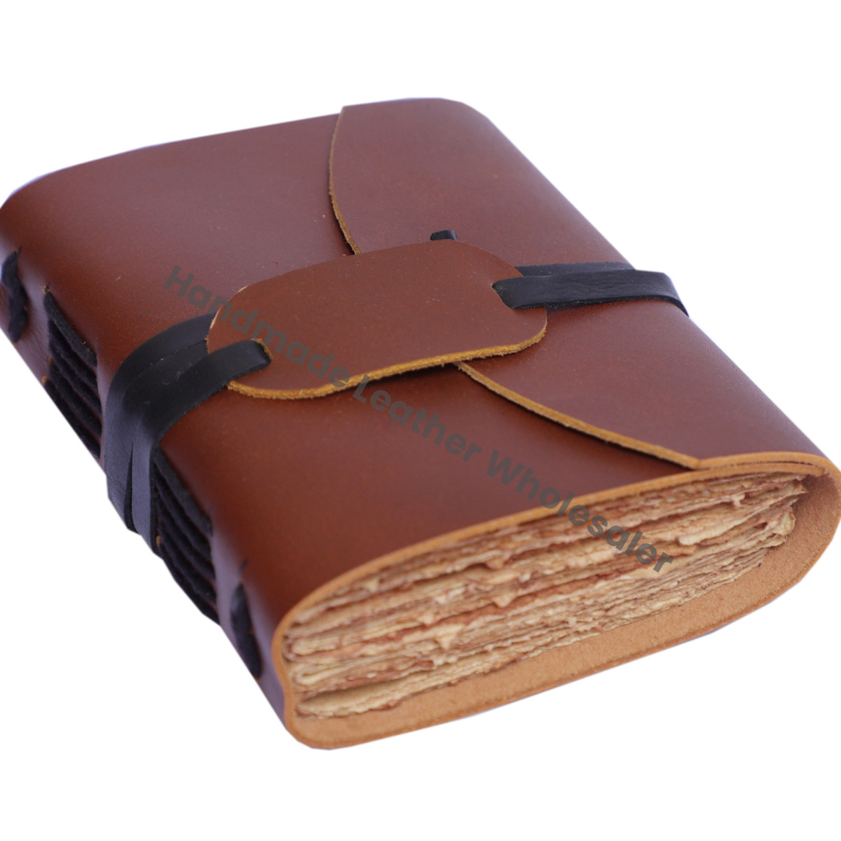 Handmade Soft Leather Journals Strap Writing Diary Deckle Edge Paper Bound Blank Book of Spells Sketchbook Planner Writing