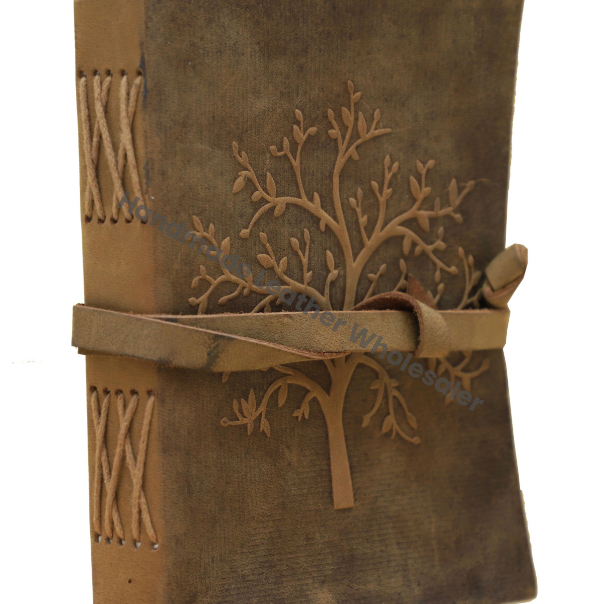Handmade Soft Leather Spiral Binding Journal Tree Life Design Sketchbook Notebook Day Planner Best Gift Unisex