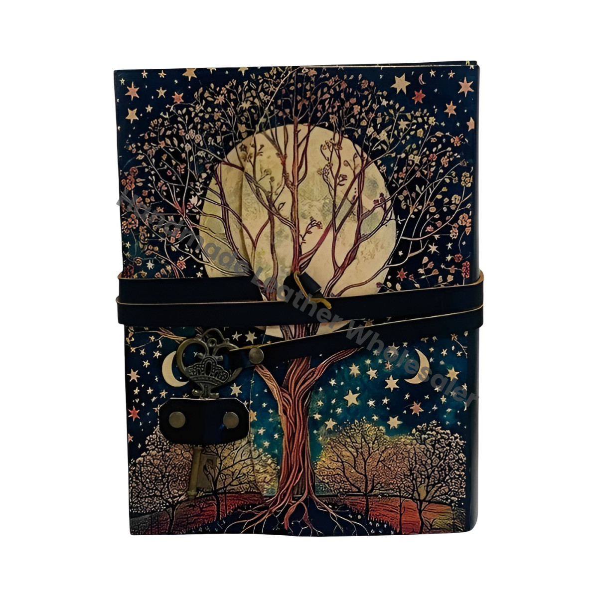Handmade Tree of Life Journal | Grimoire Notebook | Moon Phase Leather Diary | Vintage Spell Book | Christmas Gift for Her