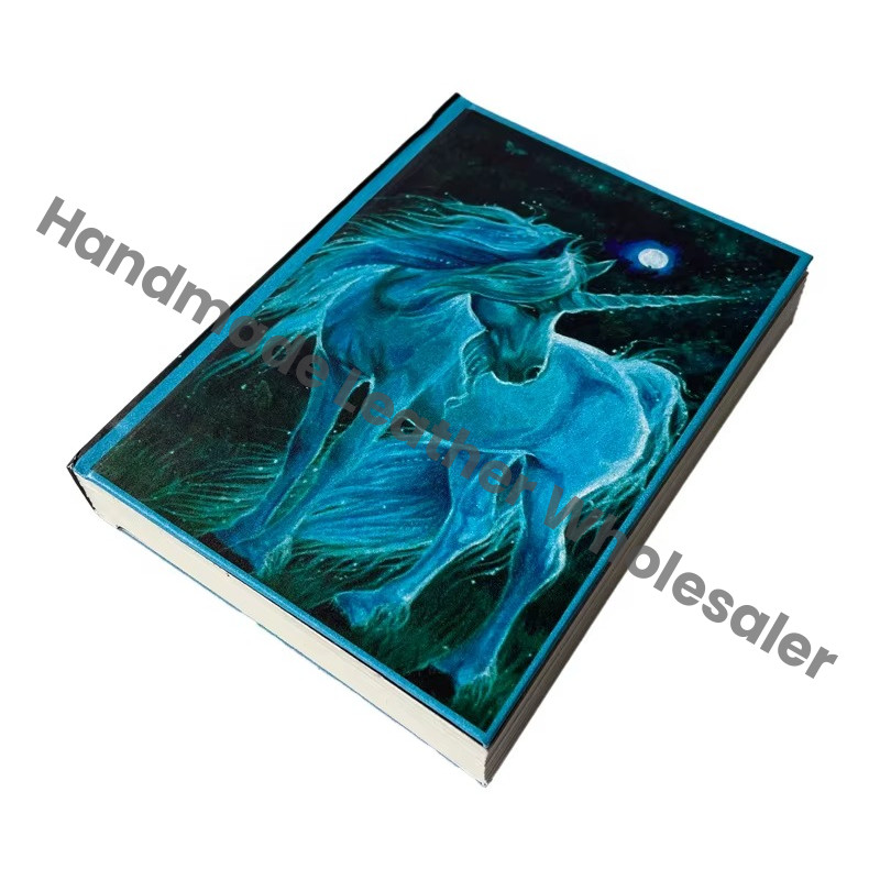 Handmade UV/Digital Printed Journal Unicorn Horse Design Hard Cover Eco-friendly Paper Notebook Sketchbook Drawing Address Book