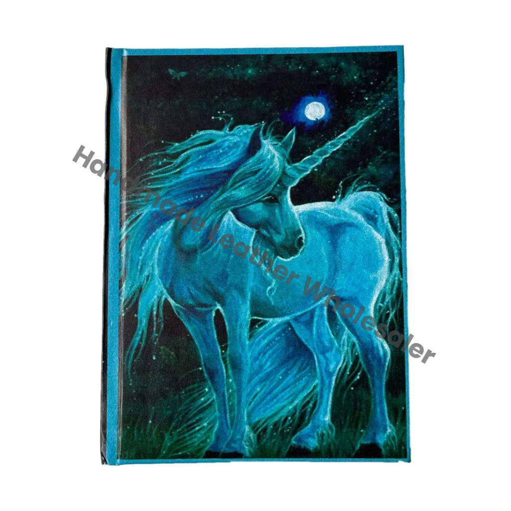 Handmade UV/Digital Printed Journal Unicorn Horse Design Hard Cover Eco-friendly Paper Notebook Sketchbook Drawing Address Book