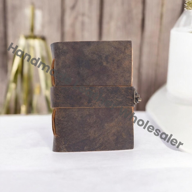 Handmade Leather Junk Journal | DND Journal | Travel Diary | Nature Journaling Notebook | Vintage Scrapbook, Deckle Edge Paper Lock Closure