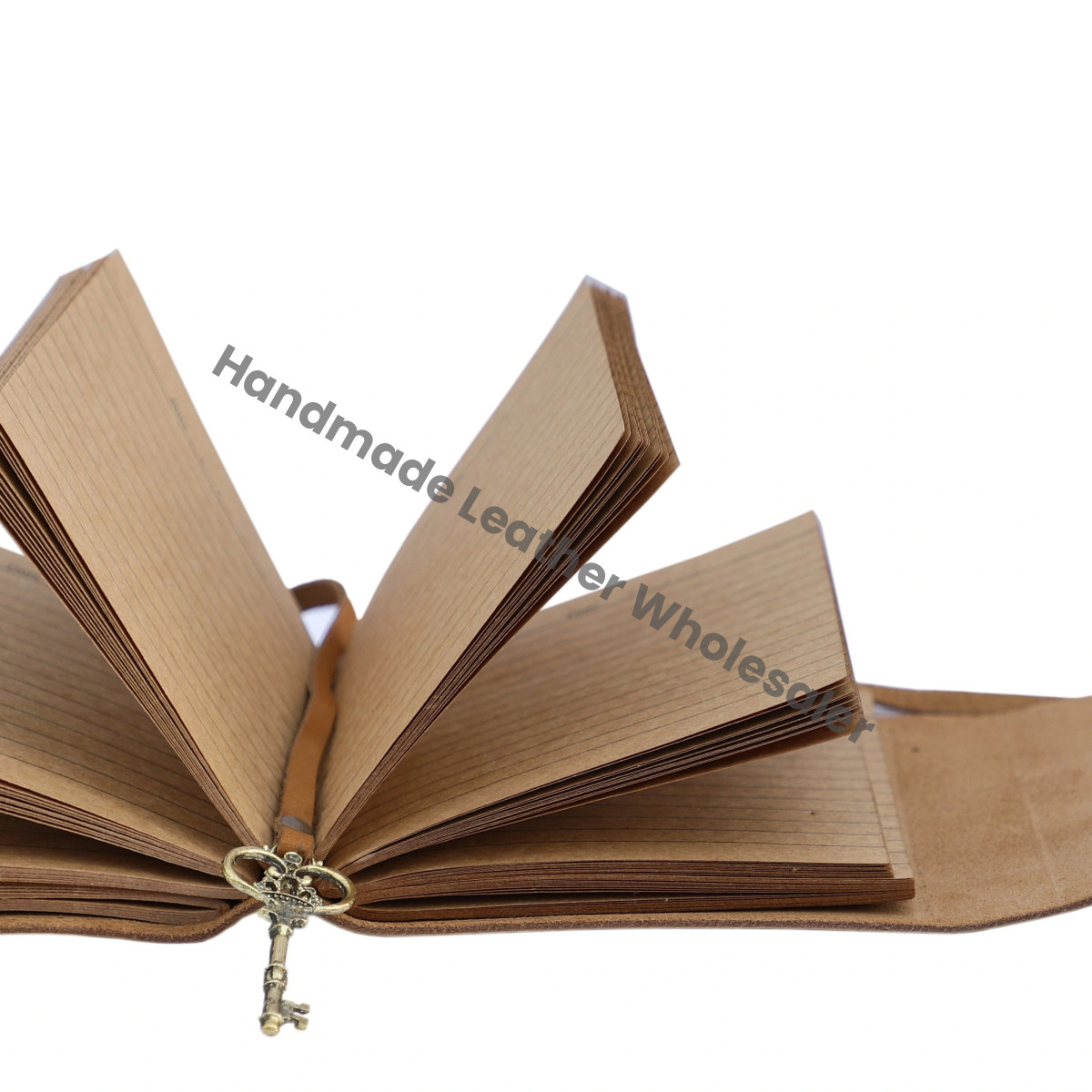 Handmade Vintage Leather Journal for Women Personalized Thermal Bound Paper with Deckle Edge Key Closure New Year Christmas Gift