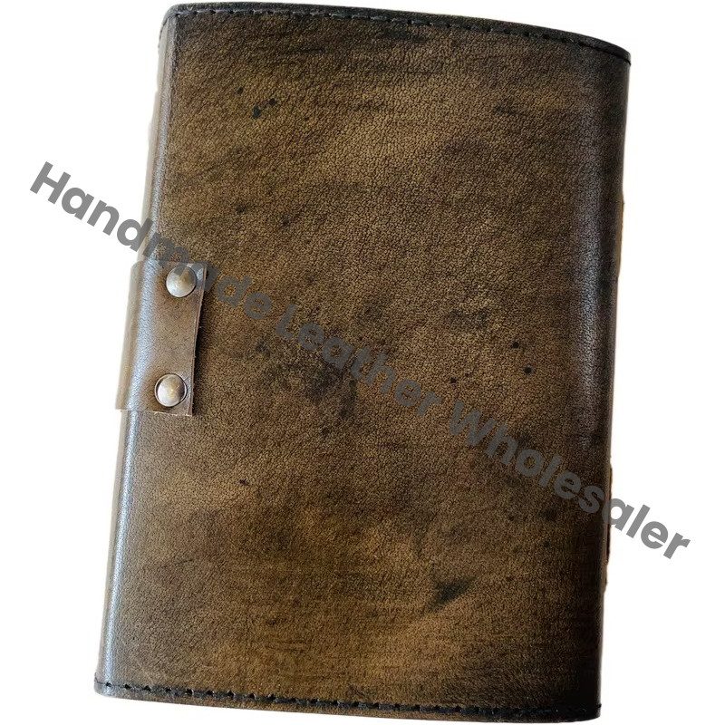 Handmade Vintage Leather Spiral Hardcover Charcoal Journal Lapiz Stone Antique Travel Sketchbook Planner Spell Wiccan Gift