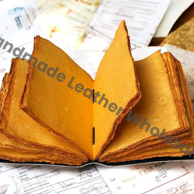 Handmade Wolf Leather Journal | Vintage Grimoire Notebook | Celtic Wolf Moon Journal | Gothic Spell Book | Fantasy Writing Journal Gift.