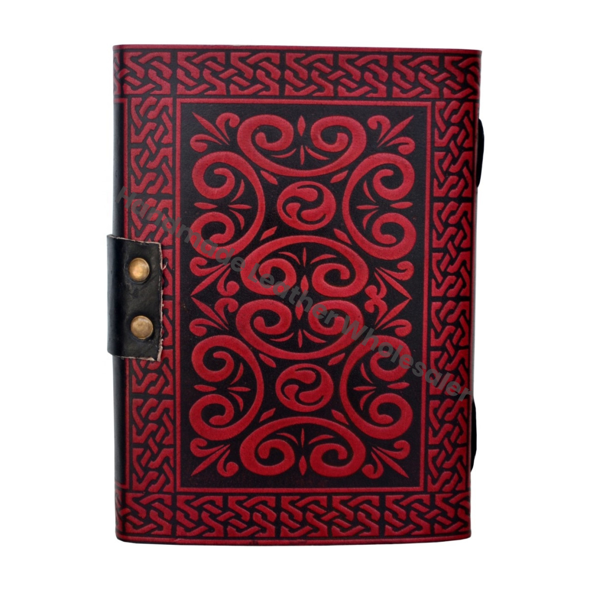Heart Leather Journal Dairy Classic Hard Red Cover Personalized Cotton Paper Bound Antique Book Sketching Drawing Gift Custom