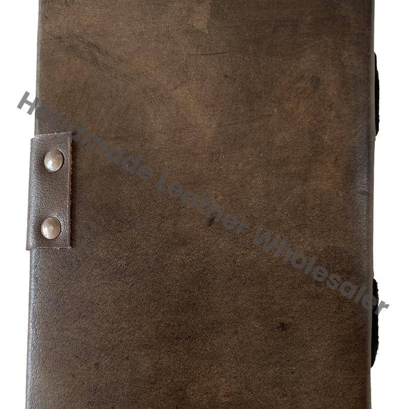 High Quality Vintage Hardcover Leather Journal Handmade Spiral Binding Saddle Stitching Eco-friendly Gift Diary Notebook