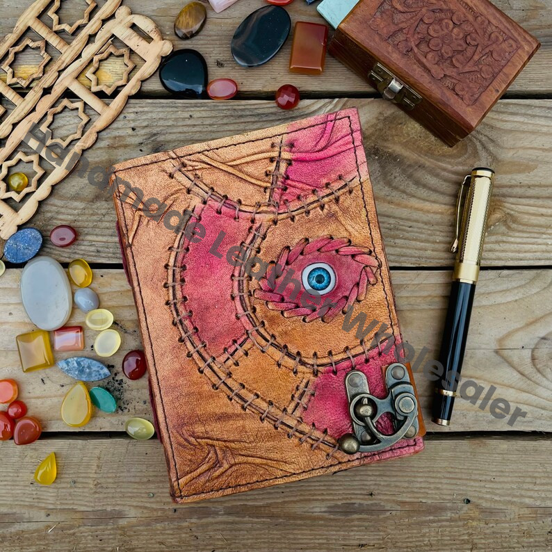 Hocus Pocus Book of Spells: Antique Leather Journal with Lock