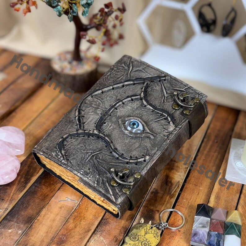 Hocus Pocus Book of Spells: Leather Journal, Halloween Prop