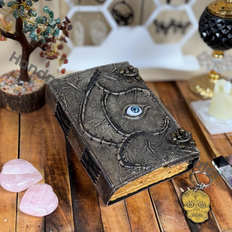 Hocus Pocus Book of Spells: Leather Journal, Halloween Prop