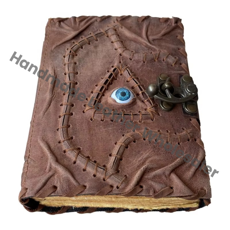 Hocus Pocus Book of Spells Triangle Eye Journal Book Gifts Halloween Decorations Decor Leather Journal Writing Book of Shadows