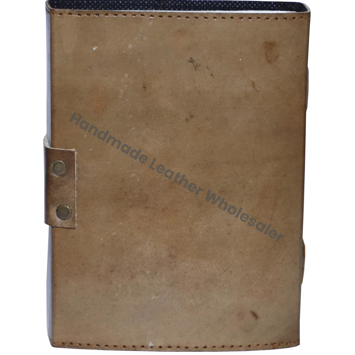 Hocus Pocus Book Spells Charcoal Vintage Hard Leather Cover Journal Saddle Stitched Eco-friendly Paper Handmade Halloween Decor