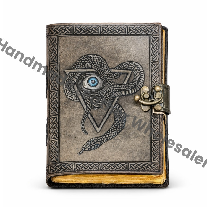 Hocus Pocus Eye Book of Shadows Vintage Leather Journal Grimoire Embossed Leather Book of Shadows Gothic Notebook Blank Spell Handmade Gift