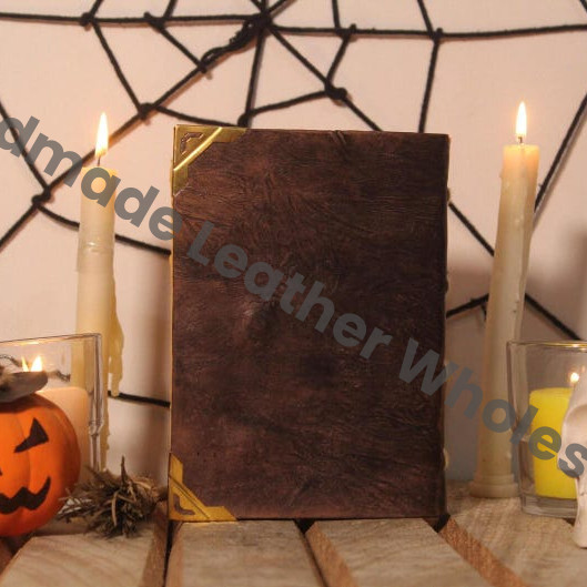 Hocus Pocus Leather Grimoire Journal: Handmade Deckle Edge Book of Shadows