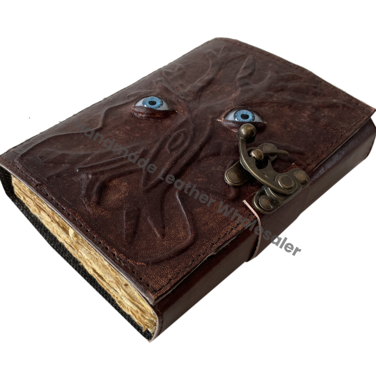 Hocus Pocus Spell Book Leather Hardcover Prop Gift for Halloween and Christmas Men Women Custom Logo Option