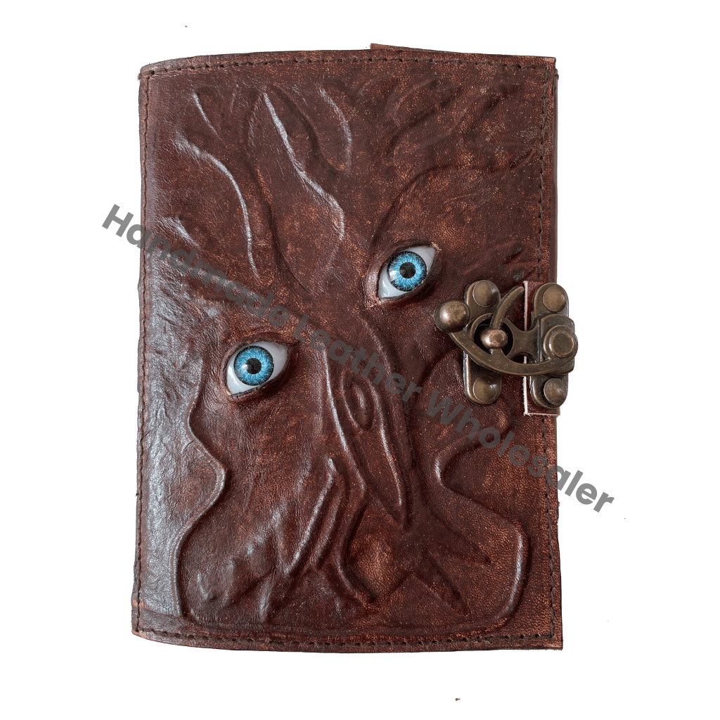 Hocus Pocus Spell Book Leather Hardcover Prop Gift for Halloween and Christmas Men Women Custom Logo Option