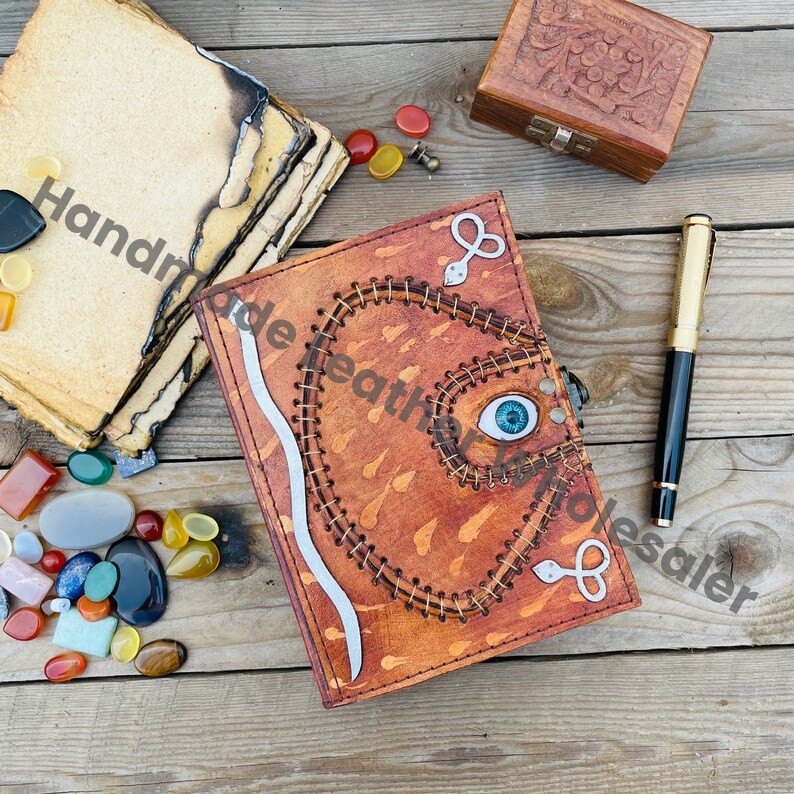 Hocus Pocus Spell Book: Leather Journal with Eye - Winifred Sanderson