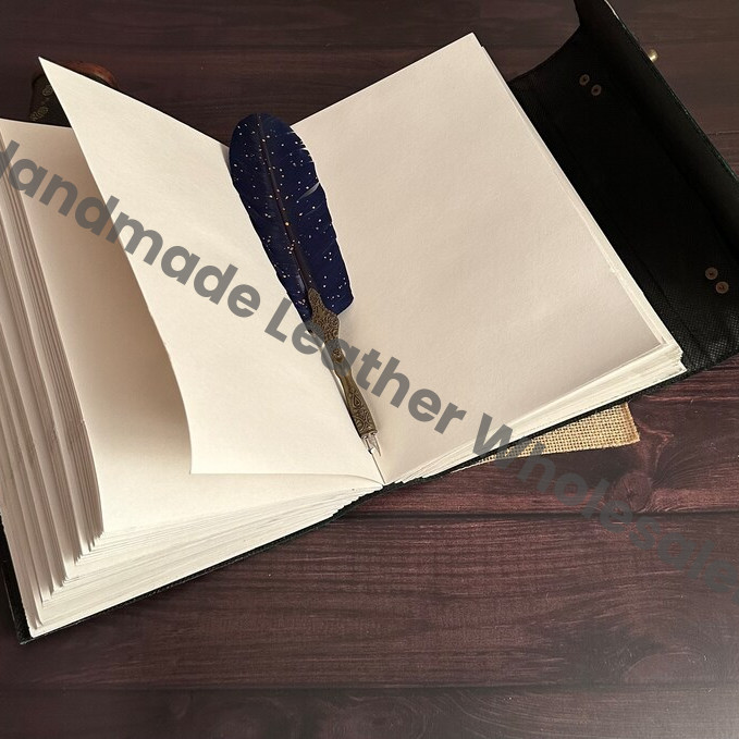 Large Embossed Sun and Moon Leather Journal, Book of Shadows