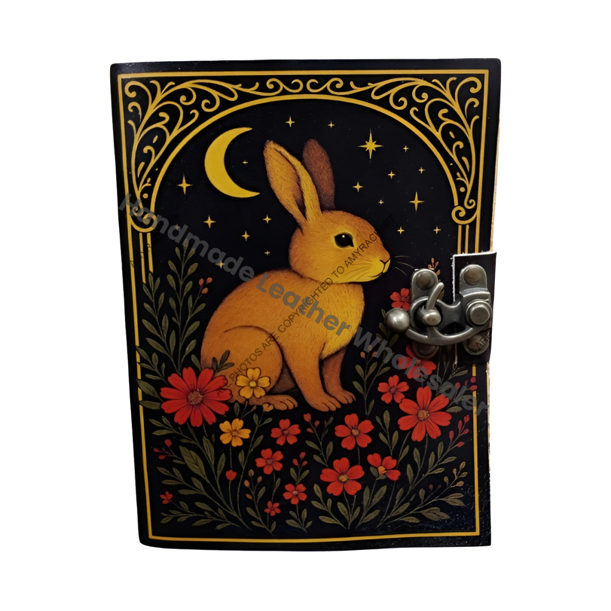 Large Leather Grimoire Journal: Vintage Spell Book of Shadows