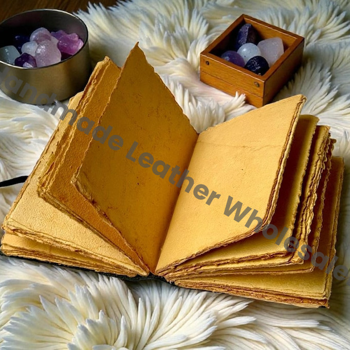 Large Luna Moth Leather Journal – Spell Book, Book of Shadows