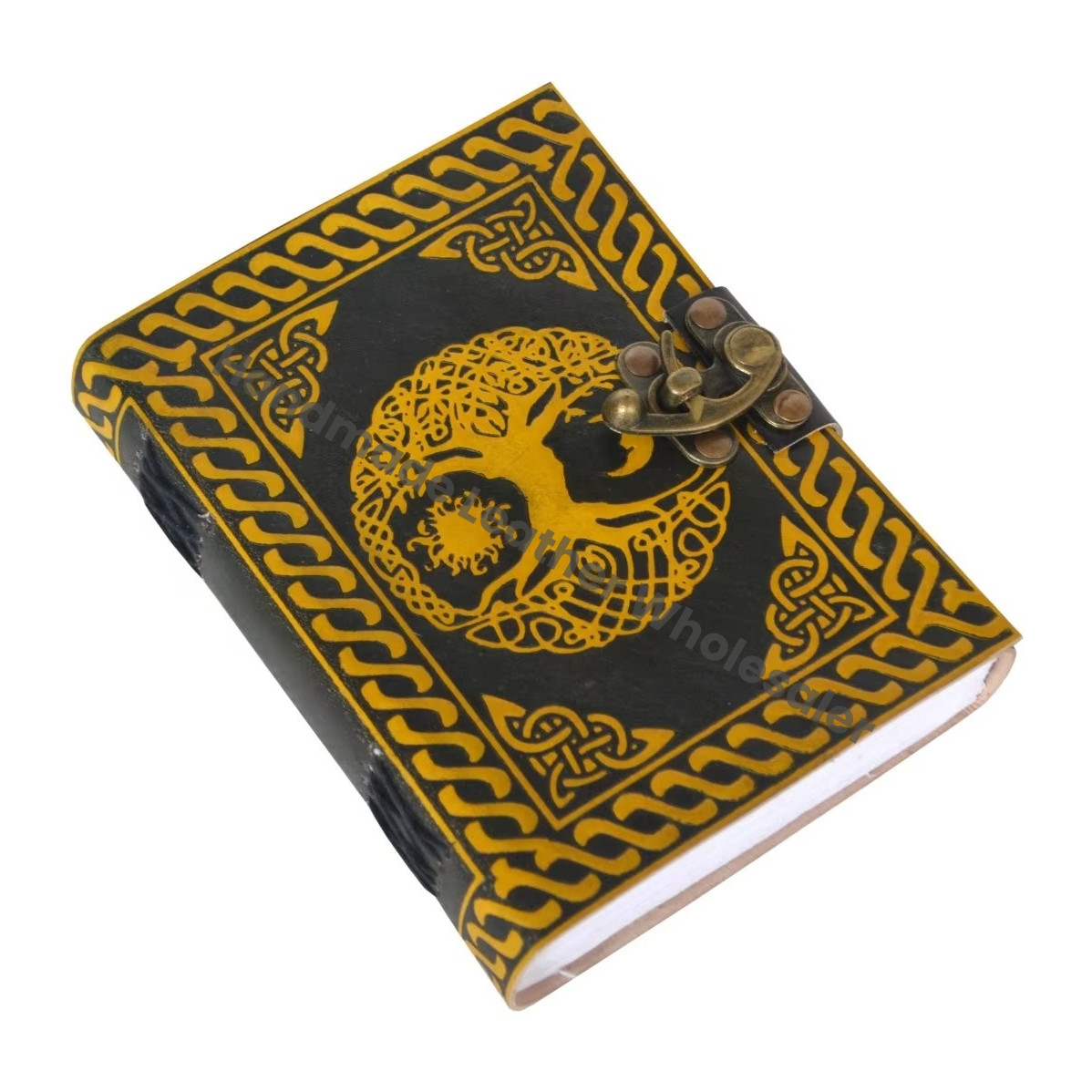 Large Tree Life Vintage Leather Grimoire Notebook Diary Lined Unlined Paper Scrapbook Wedding Book Wiccan Planner Custom Gift