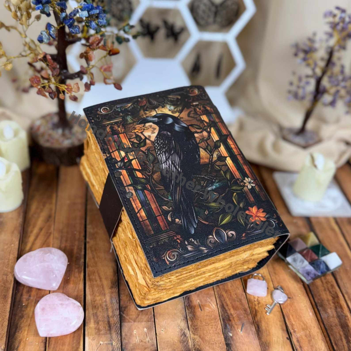 Large Tree of Life Grimoire Handmade leather journal Notebook Blank spell book of shadows Leather (Copy)