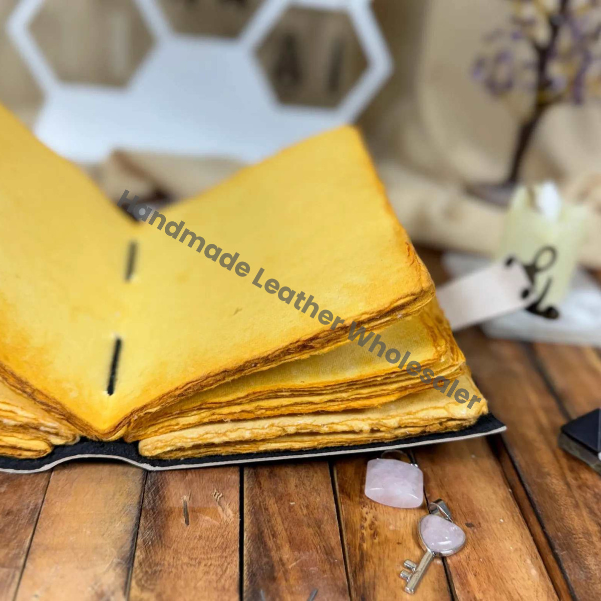 Large Tree of Life Grimoire Handmade leather journal Notebook Blank spell book of shadows Leather (Copy)