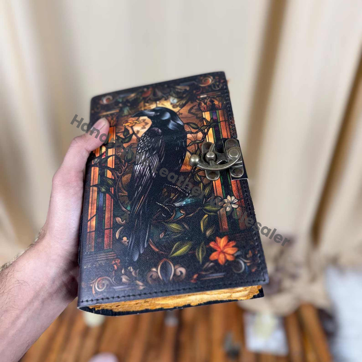 Large Tree of Life Grimoire Handmade leather journal Notebook Blank spell book of shadows Leather (Copy)