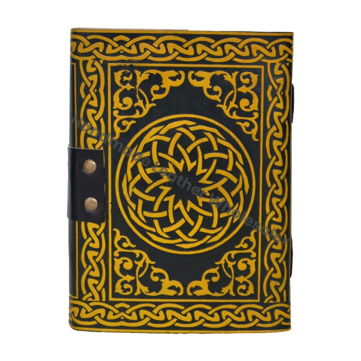 Large Vintage Handmade Hardcover Leather Journal for Women Pentagram Planner Sketchbook with Thermal Binding Writing Gift Giving