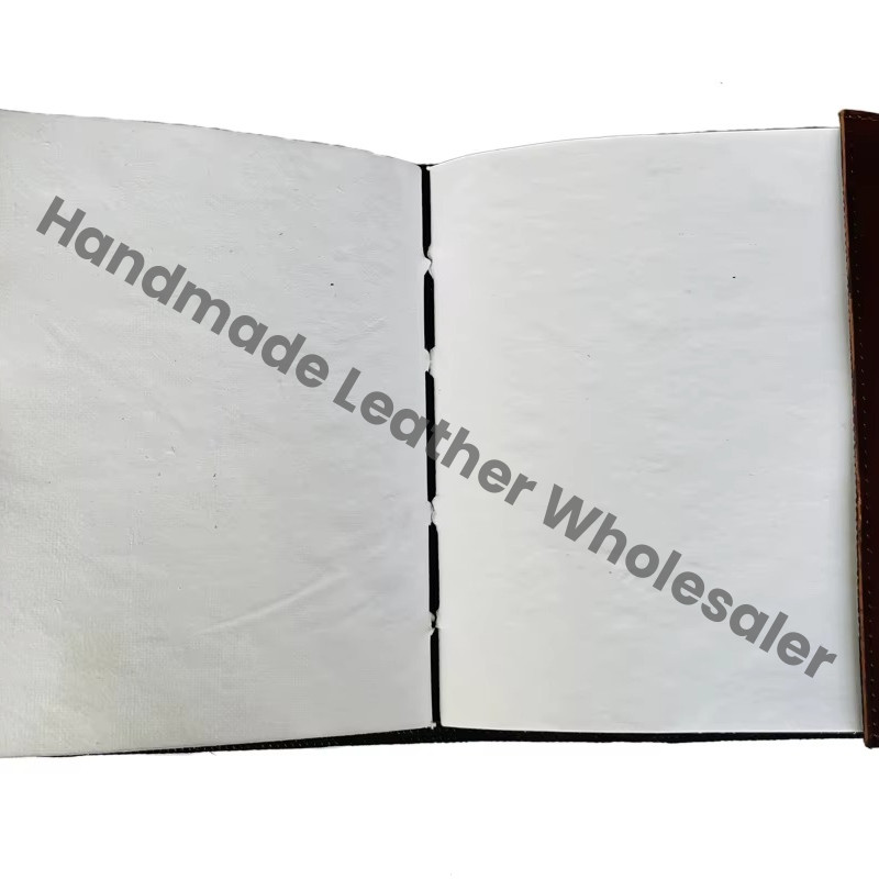 Leaf Leather Hardcover Journals Notebook Vintage Decor Brown Genuine Cover Deckle Pages Witch Spells C Lock Diary Antique Books