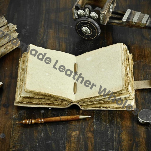 Leather Book of Shadows Journal – Handmade Deckle Edge Paper