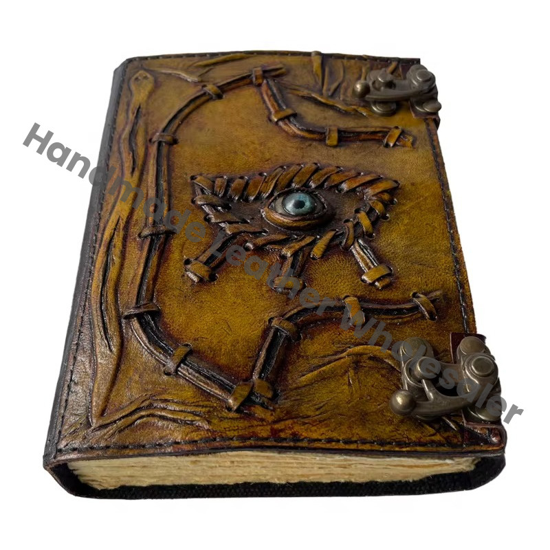 Leather Bound Diary With Eye Design Hardcover Journal Gift Genuine Leather Journal 120 Sheets Notebook Travel Dairy
