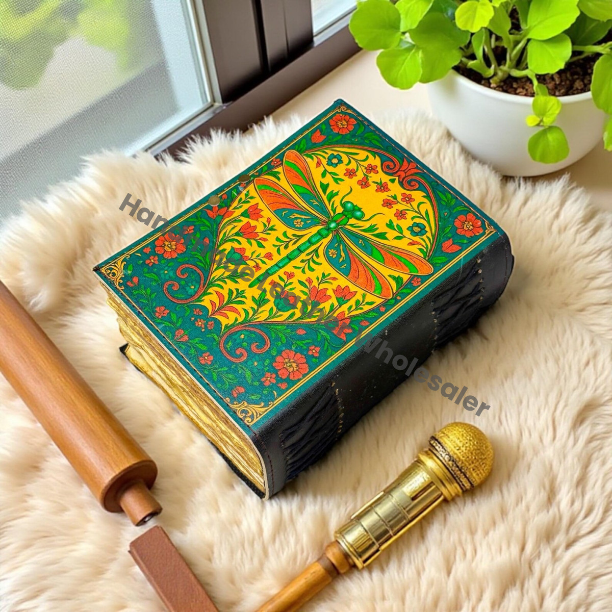 Leather Grimoire Journal – Gothic Book of Shadows | Witchcraft Spellbook | Wiccan Pagan Occult Notebook