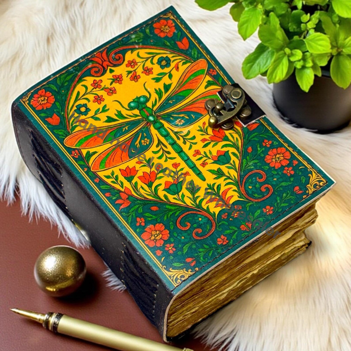 Leather Grimoire Journal – Gothic Book of Shadows | Witchcraft Spellbook | Wiccan Pagan Occult Notebook