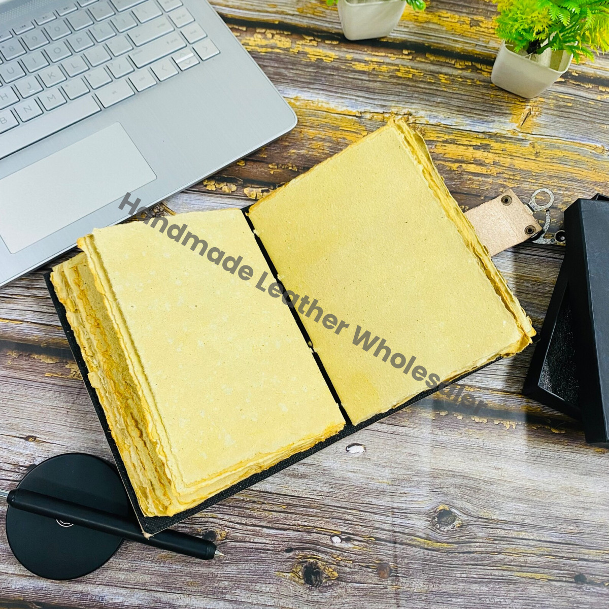 Book of Shadow Leather Grimoire Journal: Handstitched Spell Book with Brass Clasp
