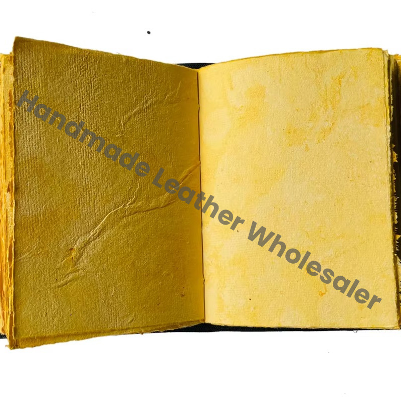 Leather Hardcover Diary with Celtic Knot Design and Pentagram Embossing Red Cover Sewing Binding Gift Option Recycled Genuine