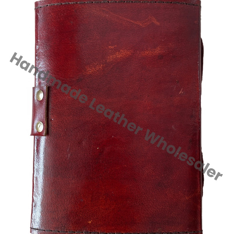 Leather Hardcover Journal Vintage Deckle Edge Paper Handmade Brown Spiral Binding Sheets Wiccan Sketchbook Notebooks