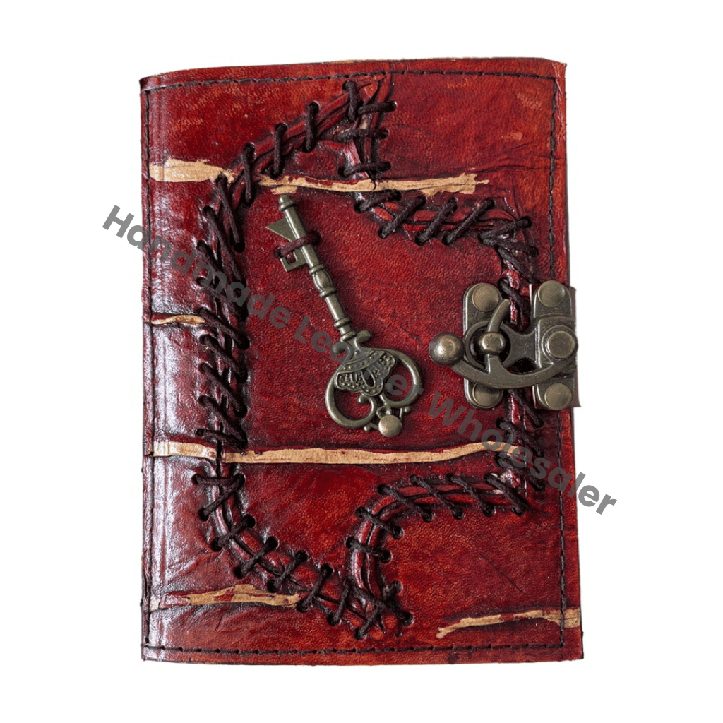 Leather Hardcover Journal Vintage Deckle Edge Paper Handmade Brown Spiral Binding Sheets Wiccan Sketchbook Notebooks