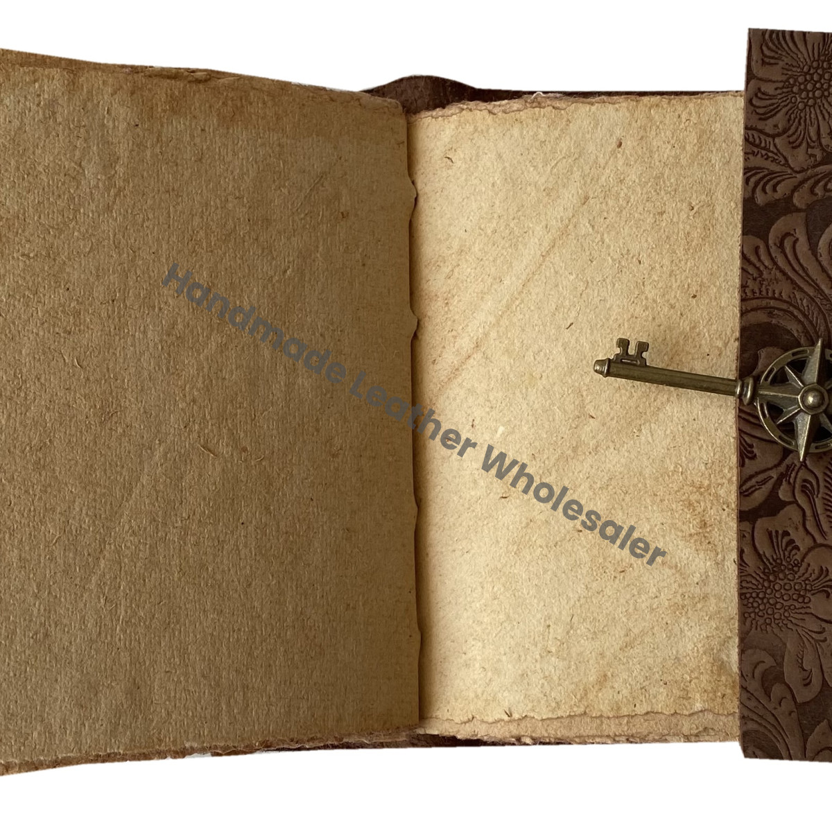 Leather Journal Antique Handmade Deckle Edge Vintage Paper Leather Bound Journal Key Book of Shadows Journal Leather Sketchbook