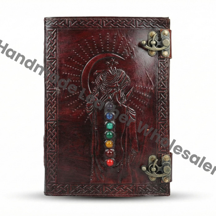 Leather Journal Book Seven Medieval Stone Embossed Handmade Book Of Shadows Notebook Office Diary College Book Poetry Book Sketch Book Deckle Paper