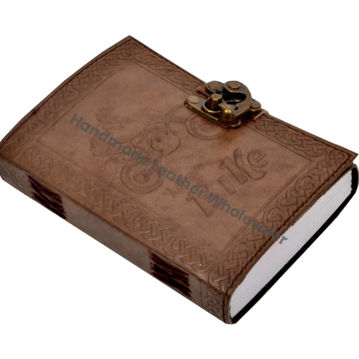 Leather Journal Embossed Book Shadows Notebook Grimoire Vintage Bound Travel Office Diary College Poetry Sketch Gift