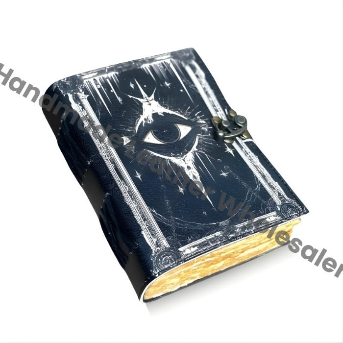 Leather Journal: Gothic Eyes Grimoire, Vintage Book of Shadows