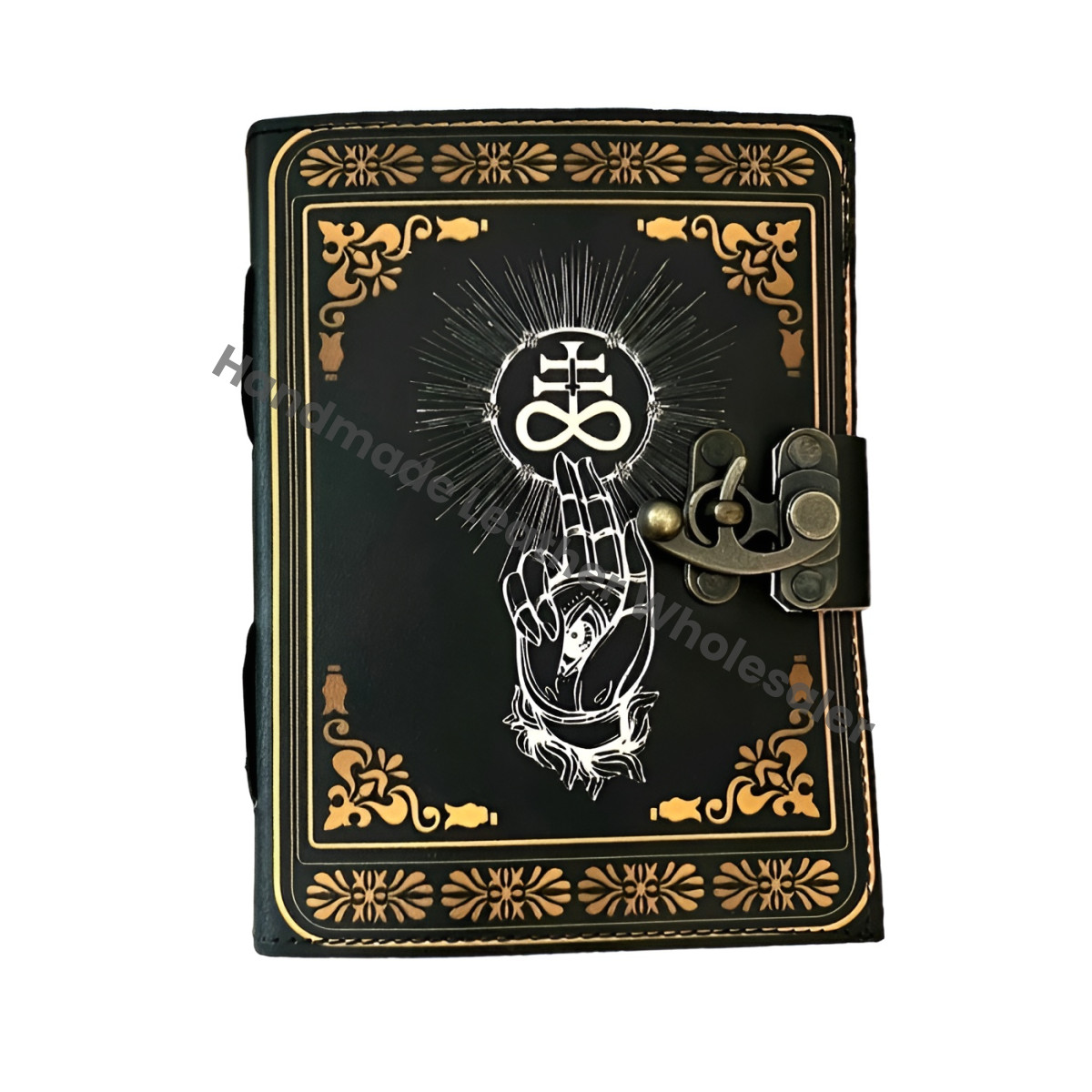 Leather Journal: Illuminated Wiccan Spell Book of Shadows