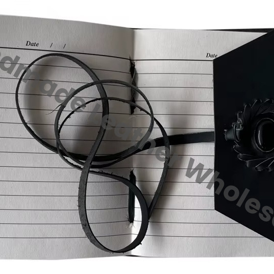Leather Journal Notebook Handmade Stone Tan Wrap Leather C Lock Vintage Design Pen Holder Gift Custom Logo High