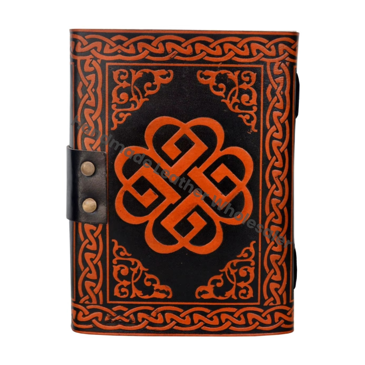 Leather Journal Skull Antique Handmade Notebook Vintage Book Shadows for Men Women Craft Unlined Paper Thermal Gift