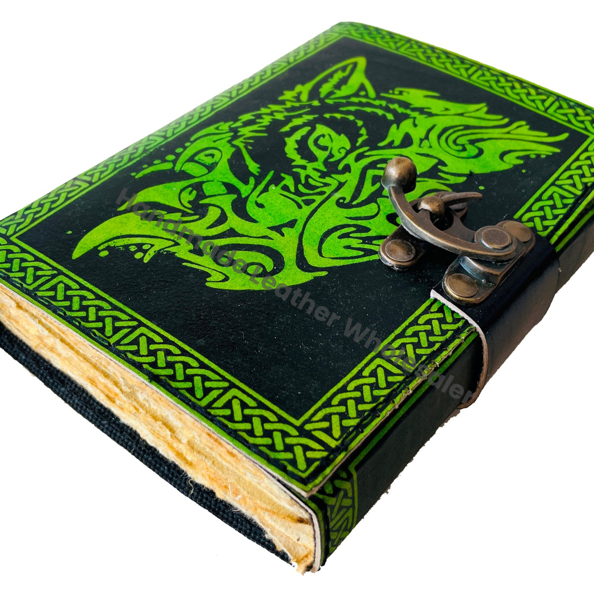 Leather Journal Traveler Diary Sketchbook wolf Face Notebook Journal Gift Vintage Bound Planner Large Embossed Book Of Shadows