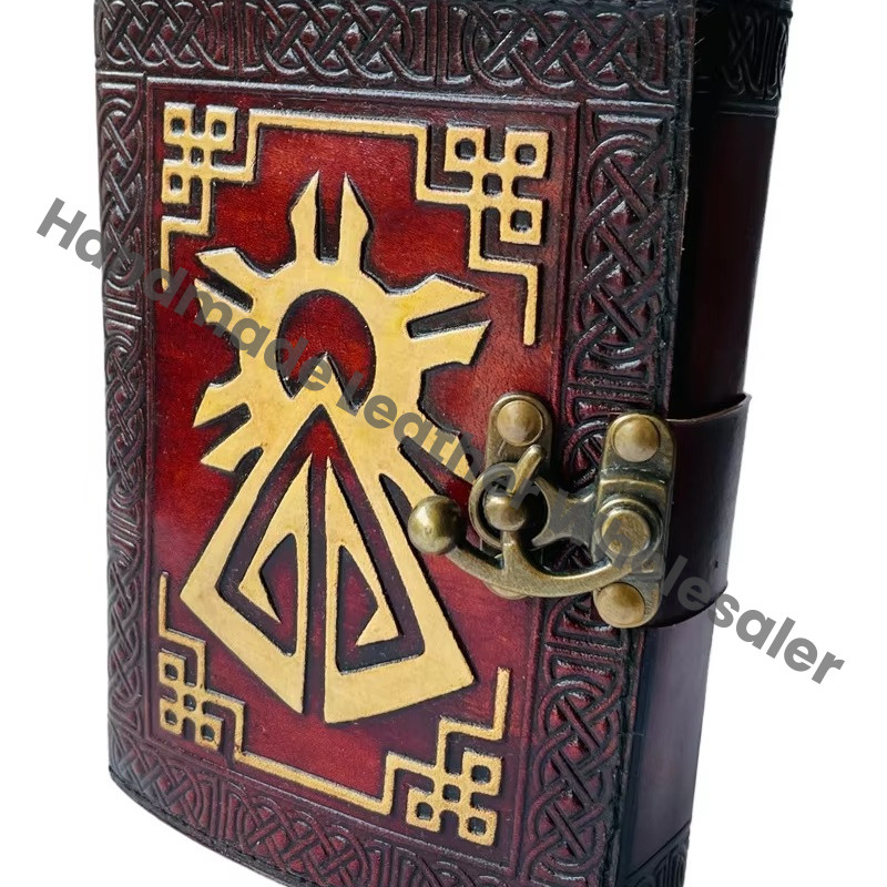 Leather Journal Wholesale Vintage Handmade Thermal Binding Hardcover Notebook with Custom Logo Option