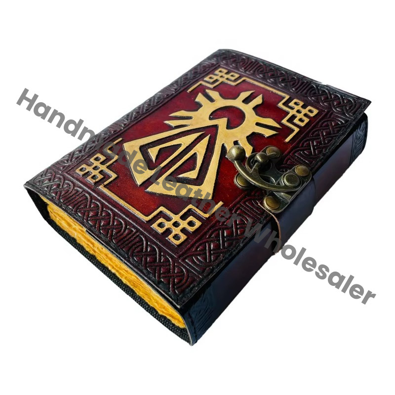 Leather Journal Wholesale Vintage Handmade Thermal Binding Hardcover Notebook with Custom Logo Option