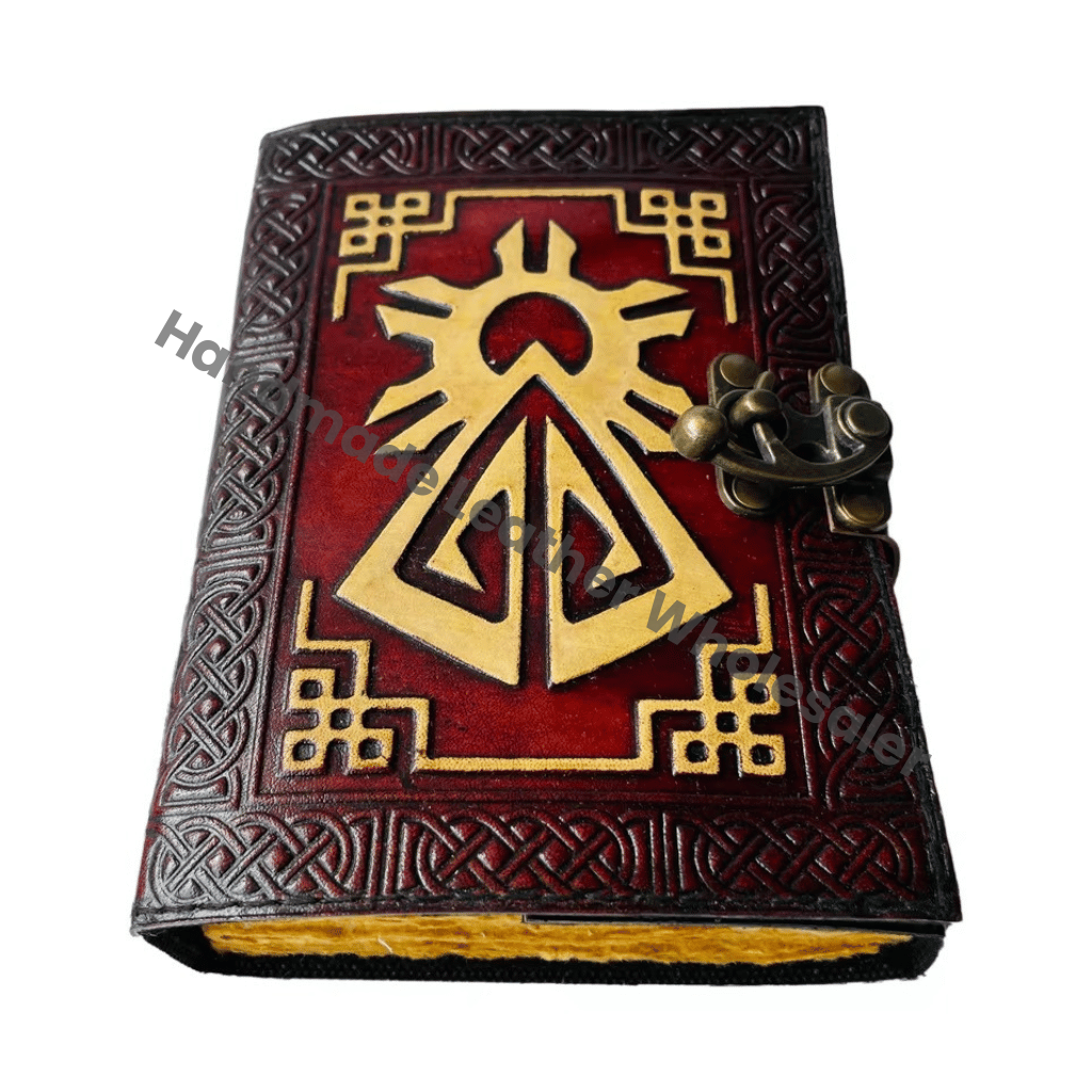 Leather Journal Wholesale Vintage Handmade Thermal Binding Hardcover Notebook with Custom Logo Option