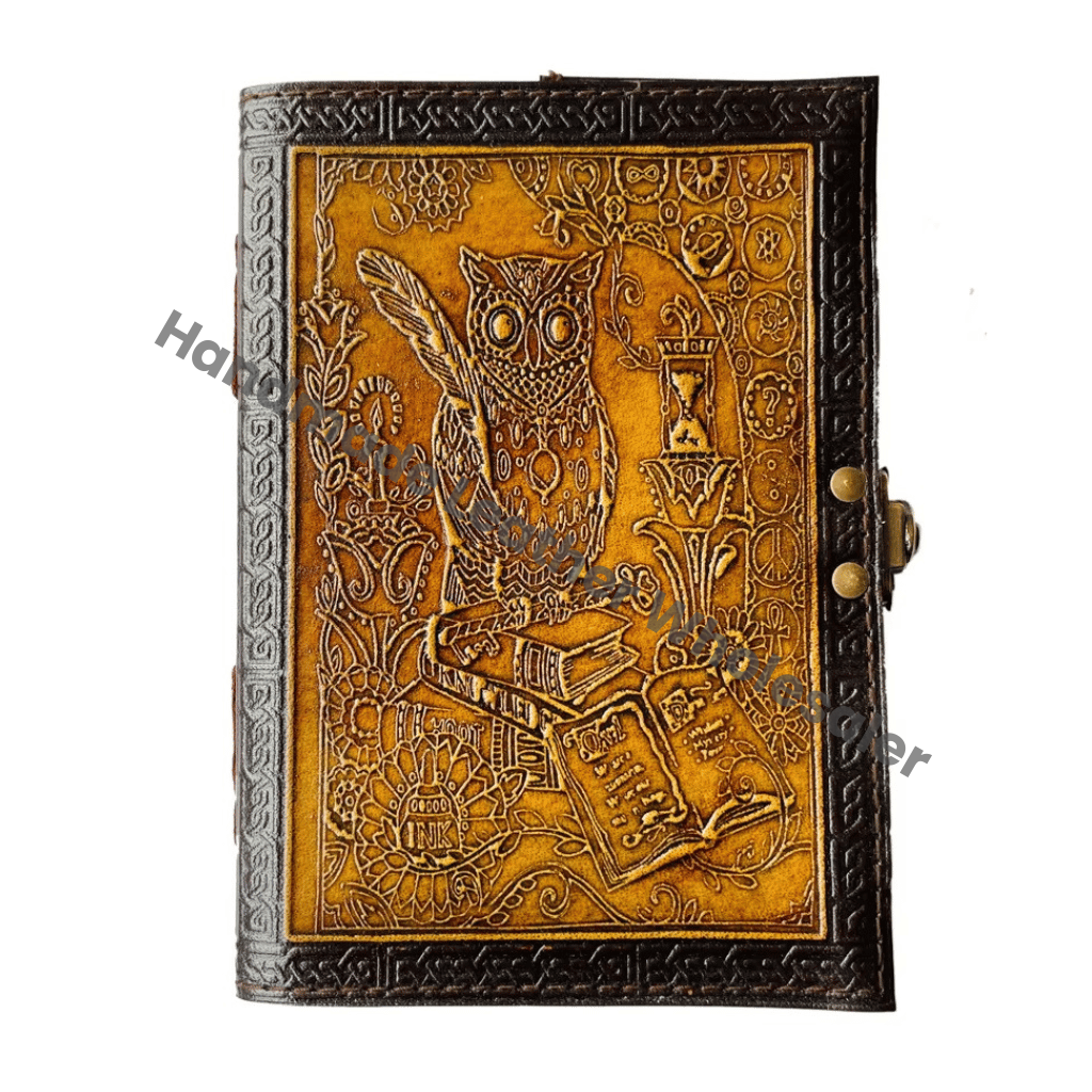 Leather Journals Thermal Spiral Bound Notebook School Stationery Writing Pads Handmade Embossed Travel Planner Wiccan Diary Gift